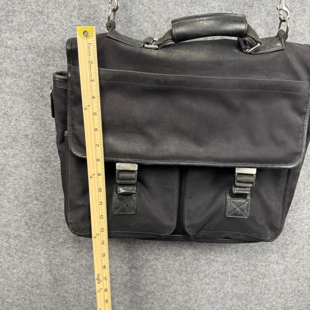 Coach Black Nylon Leather Messenger Bag Briefcase Laptop Bag 6410 Mens Womens